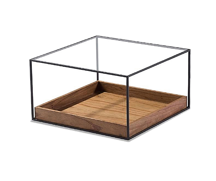 TRIFOLD DESIGN BOX COFFEE TABLE BOTTOM WOOD TRAY