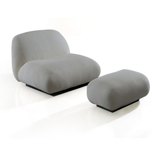 TRIFOLD DESIGN DORA LOUNGE CHAIR AND OTTOMAN