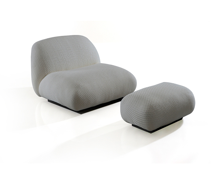 TRIFOLD DESIGN DORA LOUNGE CHAIR AND OTTOMAN