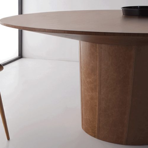 TRIFOLD DESIGN NUT DINING TABLE